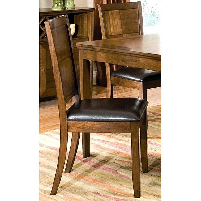 Walnut Panel-back Dining Chair(Set of 2)
