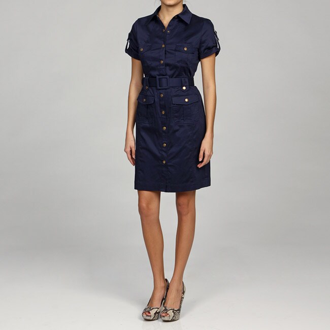 snap button front dress