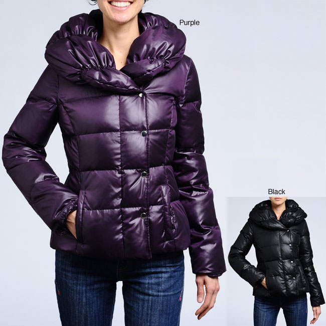 Via Spiga Womens Quilted Puffer Coat  