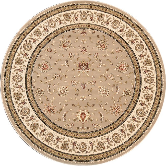 Primeval Camel Oriental Rug (77 Round)