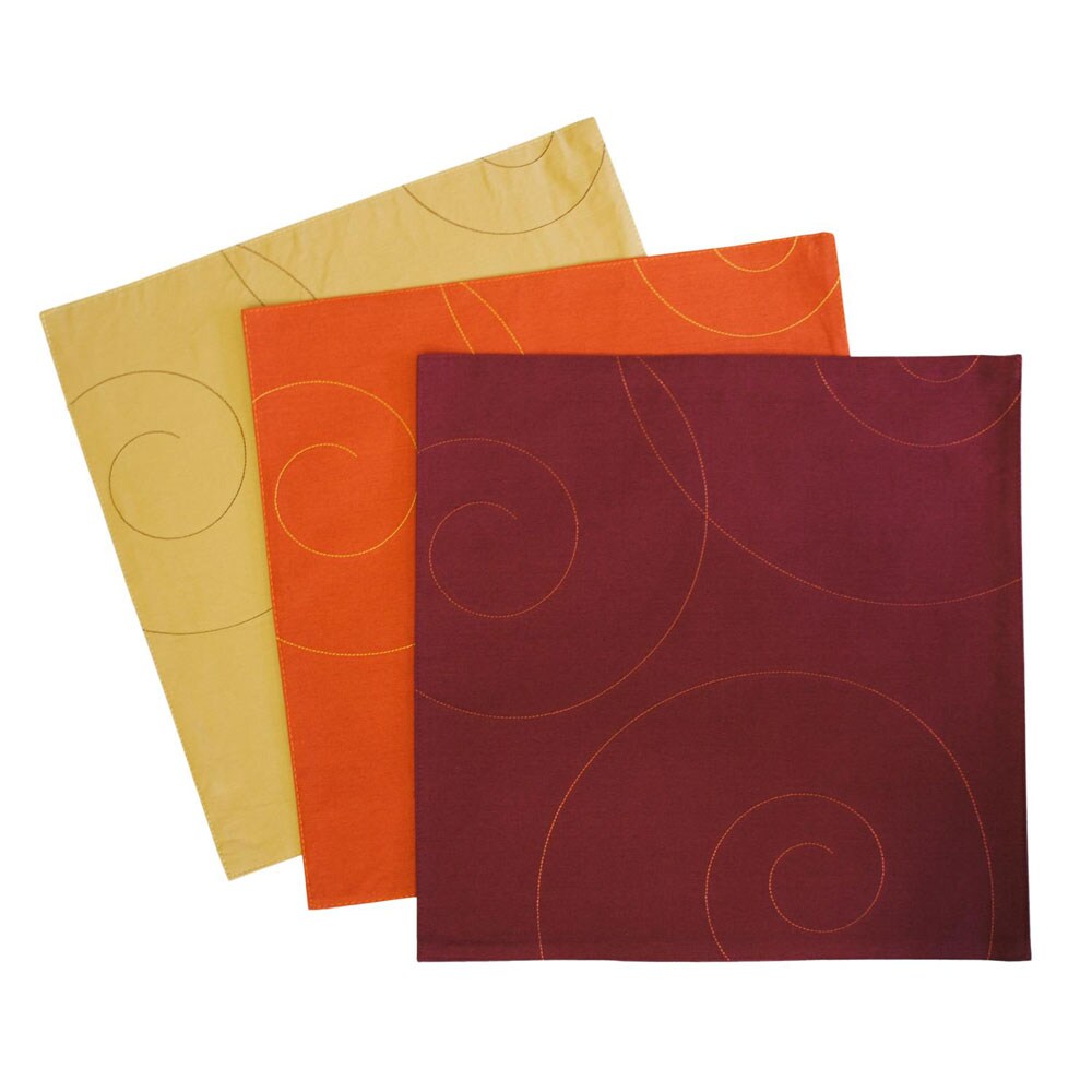 Shop Swirls Embroidered Square Placemats (Set of 12) Free Shipping On