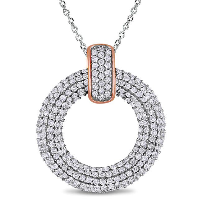  TDW Diamond Circle Necklace (G H, SI1 SI2) MSRP $1,949 