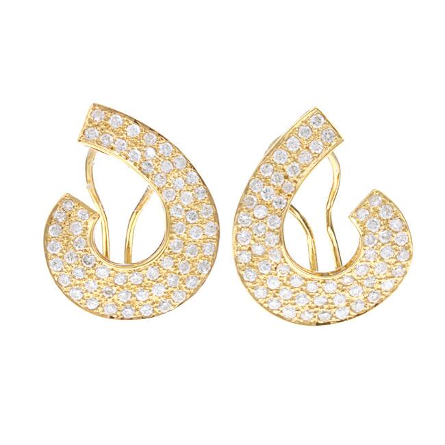 Kabella 18k Yellow Gold 2 1/6ct TDW Diamond Earrings