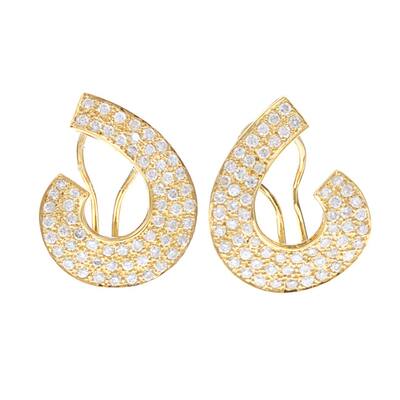 Kabella 18k Yellow Gold 2 1/6ct TDW Diamond Earrings