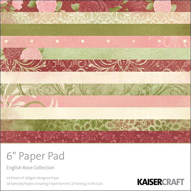 English Rose 6x6 inch Paper Pad  