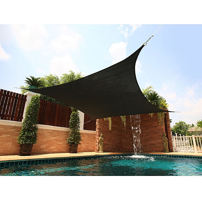 Medium Square Black Sail Sun Shade - Free Shipping On Orders Over $45 ...