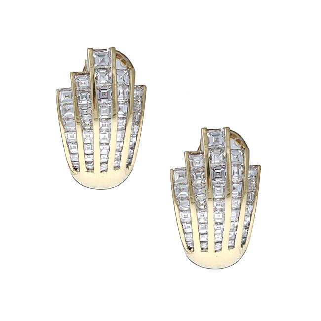 Kabella 18k Yellow Gold 2 1/6ct TDW Diamond Earirngs (G-H, VS2)