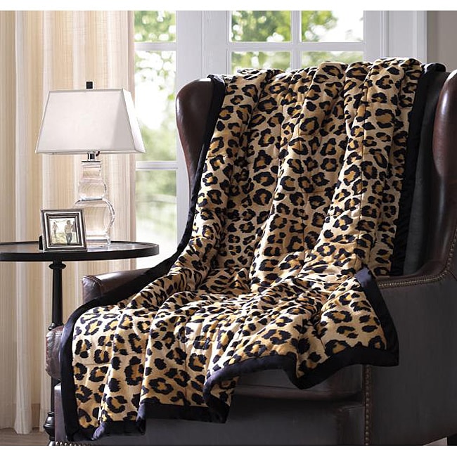 Softspun Cheetah Print Down Alternative Throw  