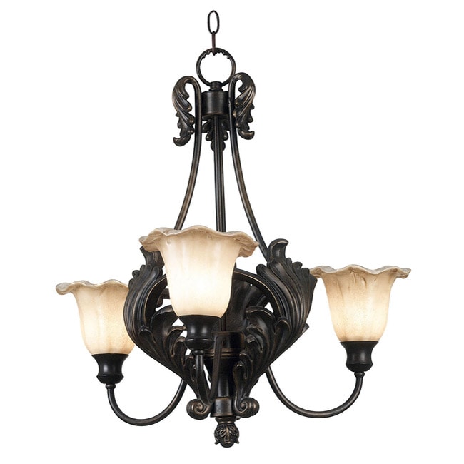 Cromwell 3 light Gold Chandelier