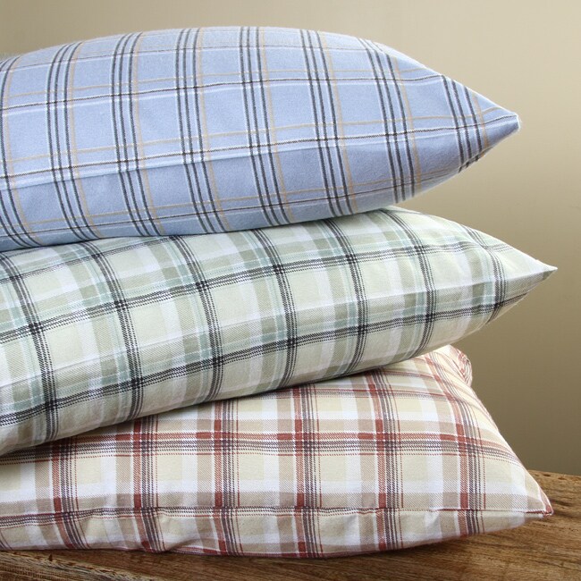 Winter Nights 140 GSM Plaid Queen/ Kingsize Flannel Sheet Set Free Shipping On Orders Over