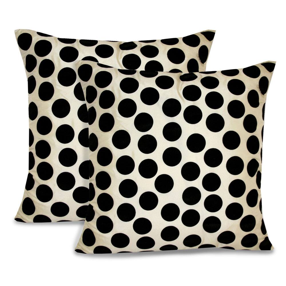 Flocked Dalmatian Throw Pillows (Set of 2)