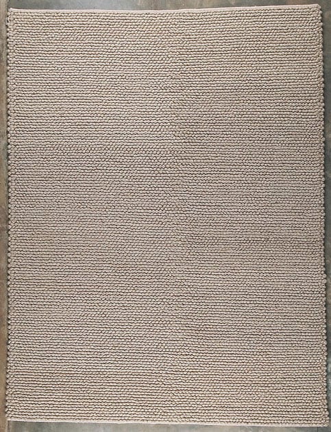 Hand woven Ladh Beige Wool Rug (46 X 66)