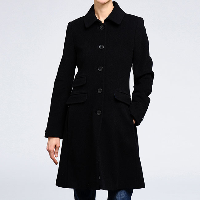 DKNY Women's Cashmere blend wool Fitted Coat - Free Shipping Today ...