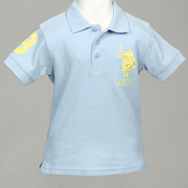 US Polo Boys Light Blue Polo Shirt  