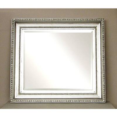 Painted Brushed Nickel Wall Mirror