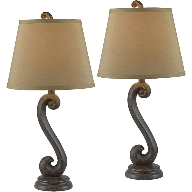 Rover 1 light Bronze Table Lamps (set Of 2)