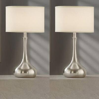 Steel 1-light Steel Lamps (Set of 2)