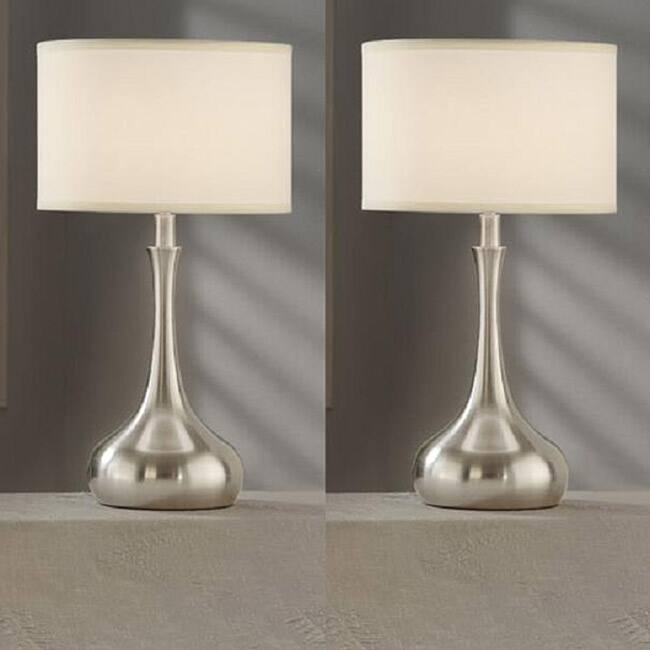 Steel 1-light Steel Lamps (Set of 2)