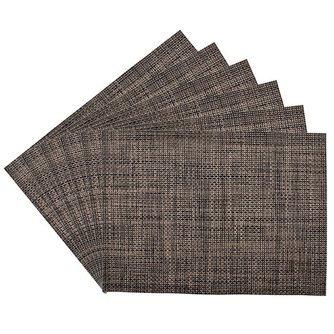 Longport Woven Vinyl Placemats Set of 6  Free Shipping On Orders Over $45  Overstock.com 