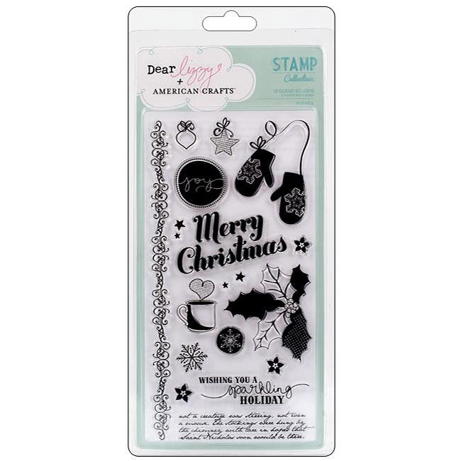 Dear Lizzy Clear Acrylic Christmas Stamps - Free Shipping On Orders ...