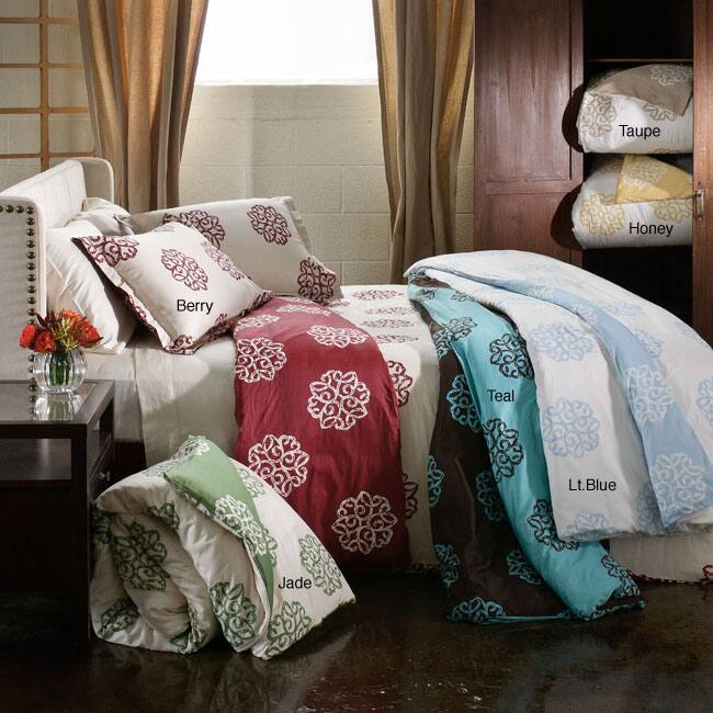 Milena Reversible 3-piece Full/ Queen-size Duvet Cover Set