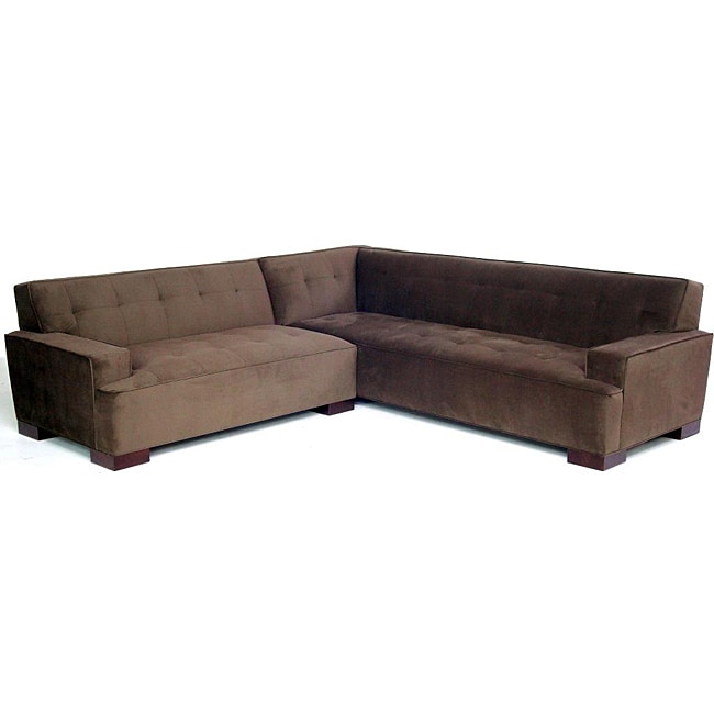 Faxon Furniture 'Monroe' Top Hat Mocha Sectional Sofa Free Shipping