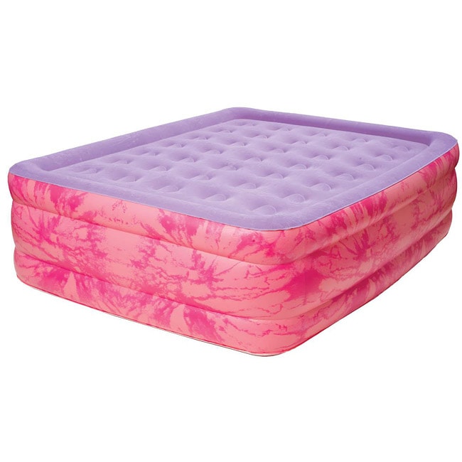 Pure Comfort Tie Dye Queen Raised Flock top Air Bed