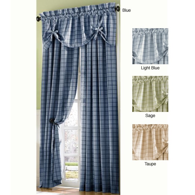 Country Plaid 63 inch Curtain Panel Pair  
