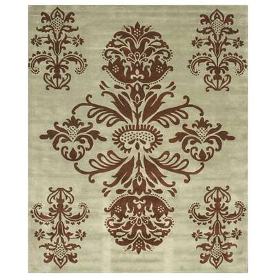 Hand-tufted Tomthy Green Wool Rug (8'9 x 11'9) - 9' x 12'