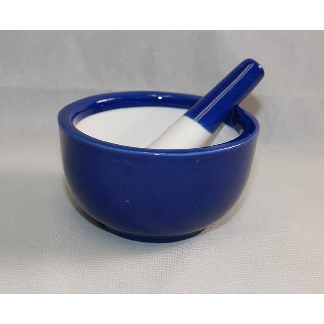 Blue 2.5-in Porcelain Mortars with Pestles (Set of 2)