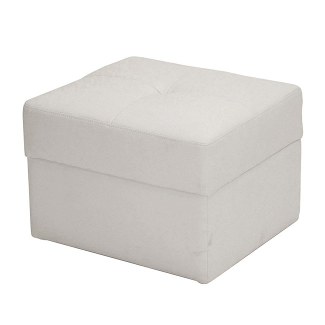 Belle White Ottoman  