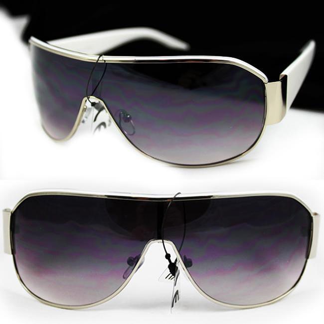 Unisex 11182 White Shield Sunglasses