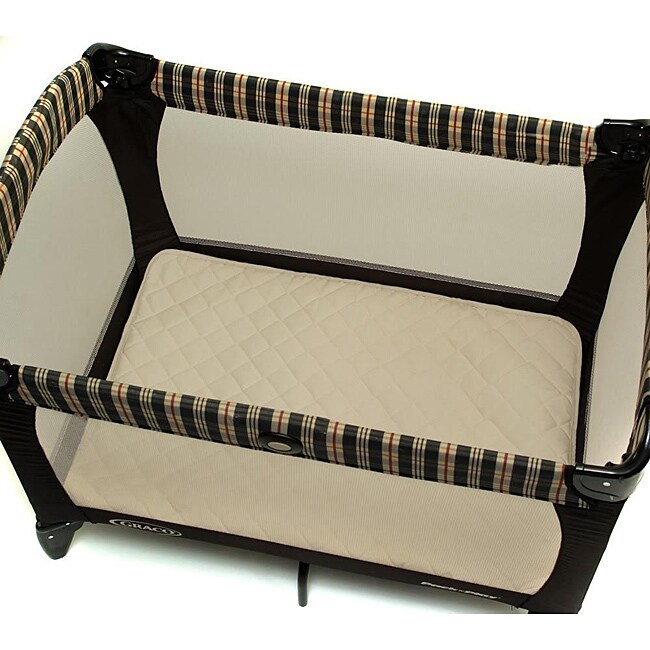 Natural Cotton Top Waterproof Porta Crib Pad (Pack of 2)