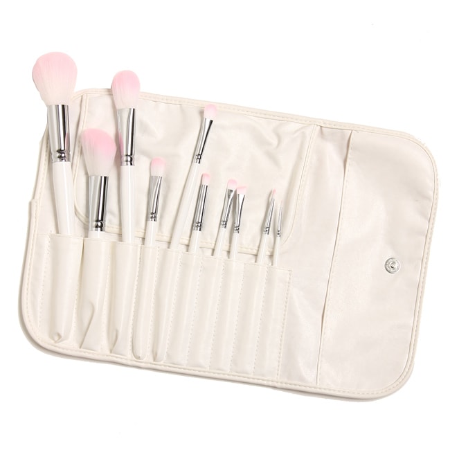 Morphe 625 10 piece Pink Vegan Synthetic Brush Set  