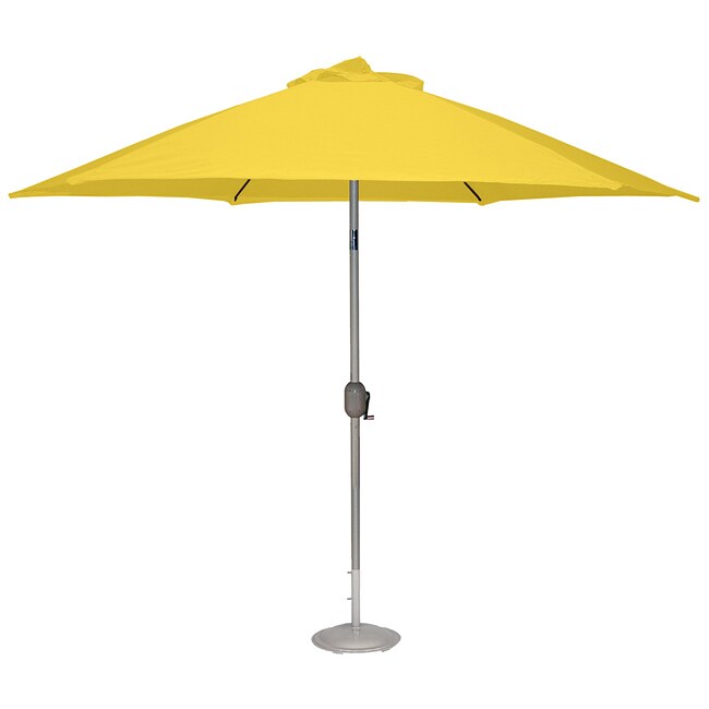 Aluminum Yellow 9foot Outdoor Market Umbrella with Crank and Autotilt
