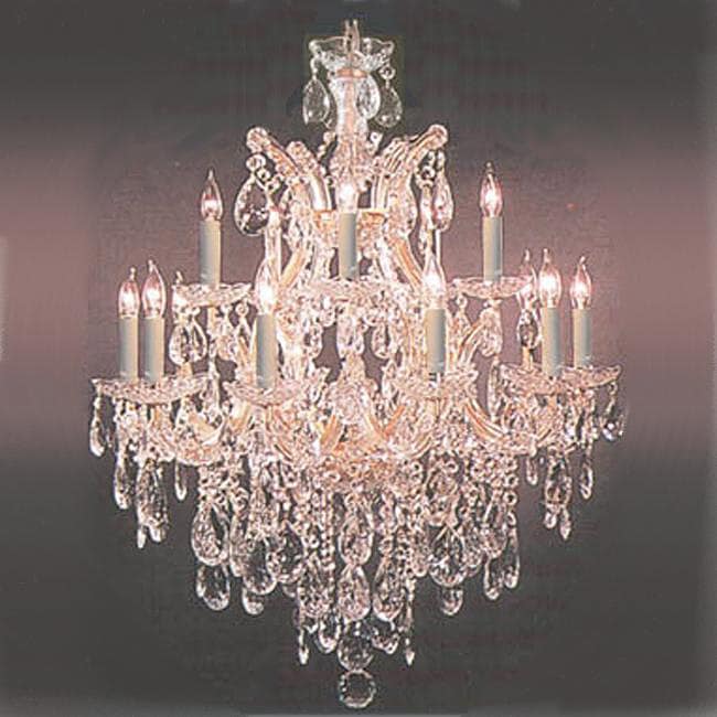Maria Theresa 13 light 2 tier Antique French Gold/ Crystal Chandelier 