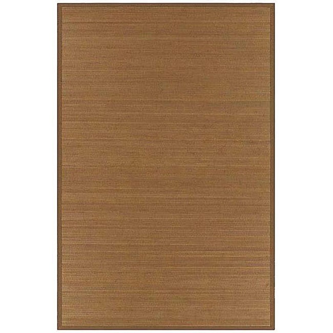 Hand woven Brown Bamboo Rug (8 X 10)