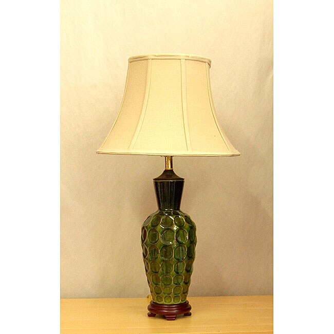 Green Circle Porcelain Glazed Table Lamp