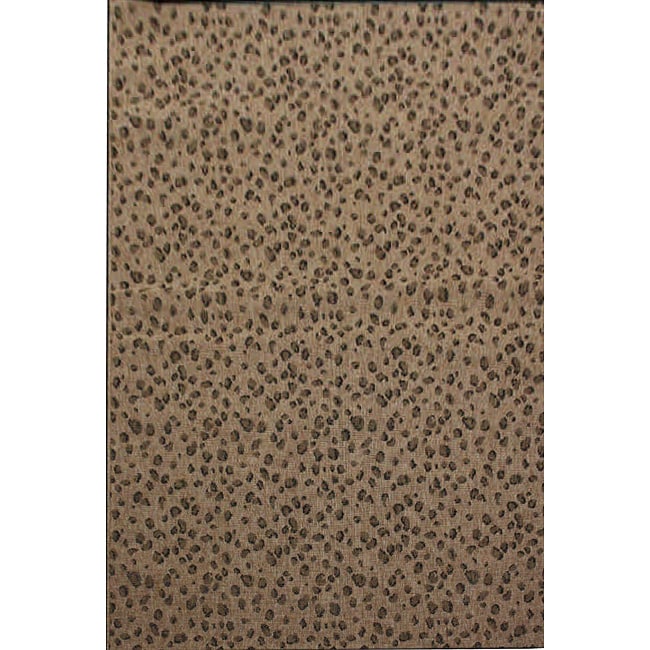 Leopard Skin Camel/ Black Rug (411 x 76)