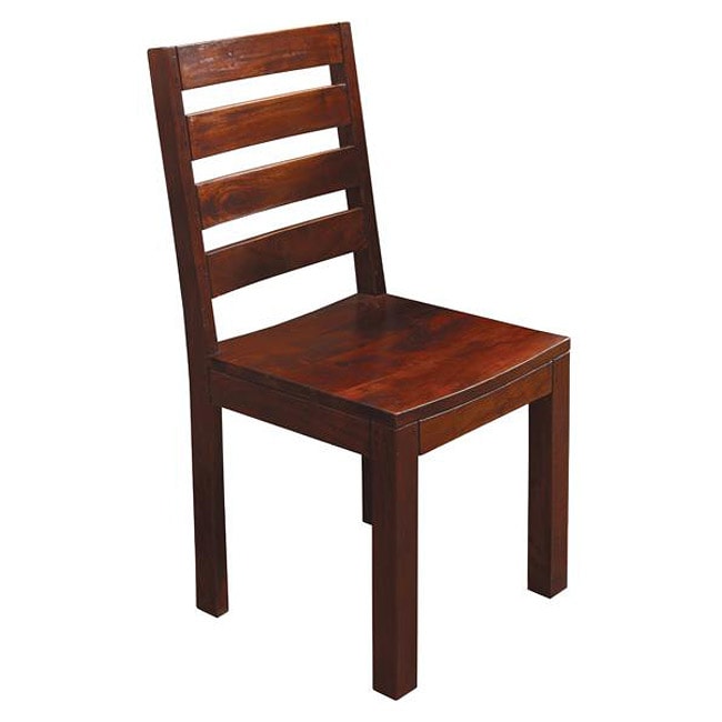 Dakota Dark Cedar Wood Side Chair  