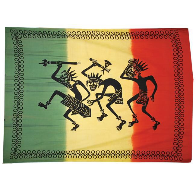 Shop Cotton Tribal Tiedye Rasta Bed Sheet/Tapestry (India) Free