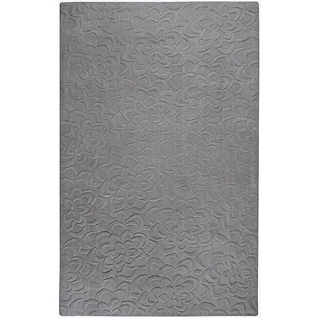 Candice Olson Loomed Grey Fl Plush Wool Rug 8 X 11 Candice Olson Loomed Grey Fl Plush Wool Rug 8 X27