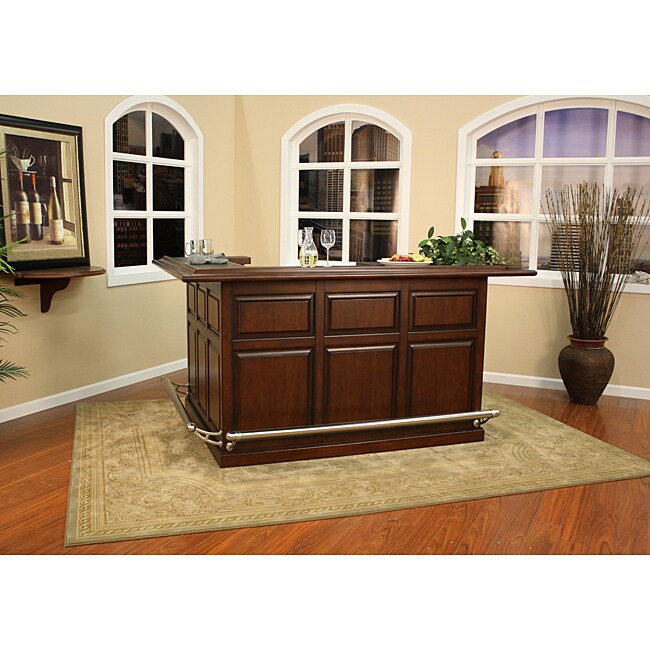 Salem Right Return Wood Home Bar