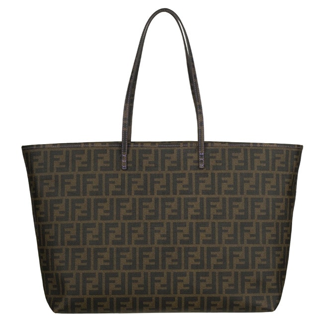 Fendi 8BH199 Medium Coated Canvas Zucca Tote Bag