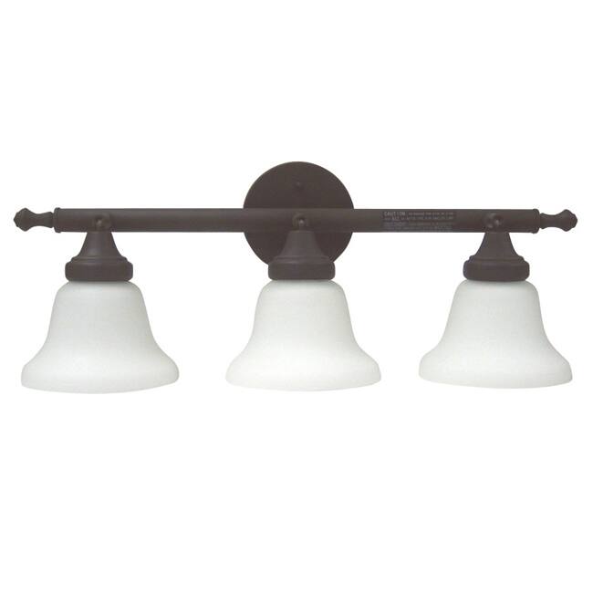 Transitional 3-light Olde Bronze Bath Fixture