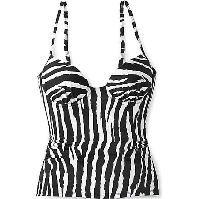 Spiegel Womens Zebra Tankini Swimsuit Top  