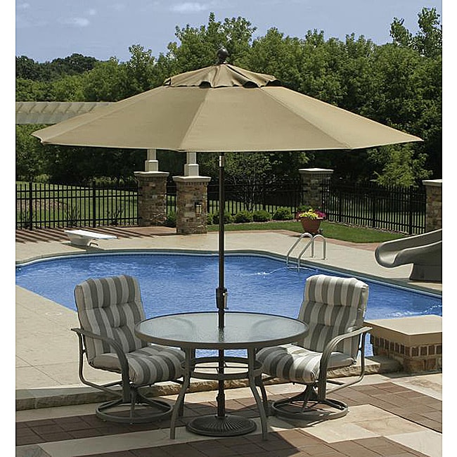 Swim Time Catalina 9 ft. Octagonal Market Umbrella in Cocoa Acrylic
