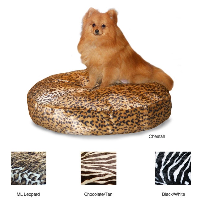 Gusset Animal Print Dog Bed (26 Round)  