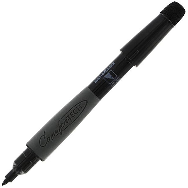 Quartet Comfortech Black Fine Tip Dry Erase Markers (Pack of 12 