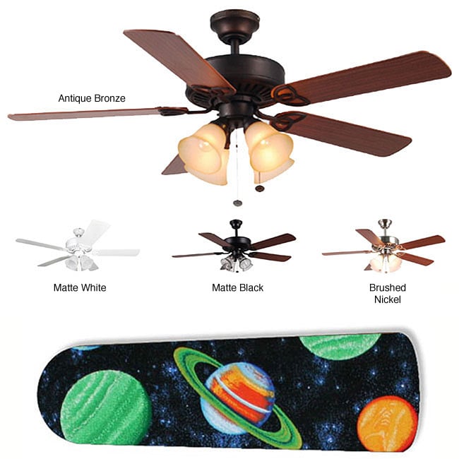   Image Concepts 4 light Outer Space Blade Ceiling Fan  